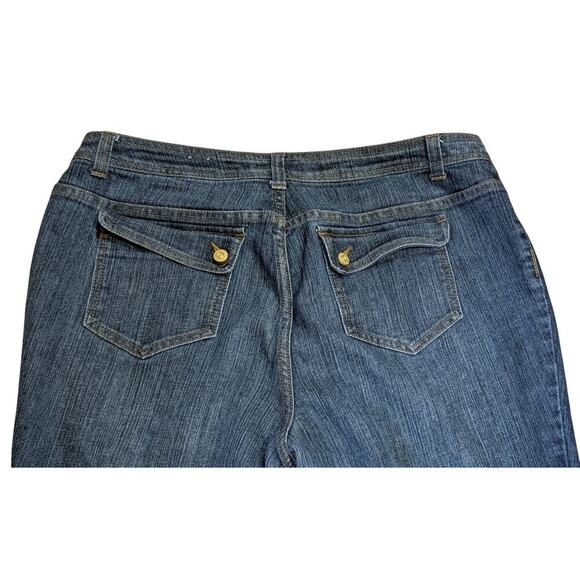 Venezia Bootcut Jeans Size 20 Plus Y2K Vintage Medium Wash Denim Front Seam - Picture 3 of 10